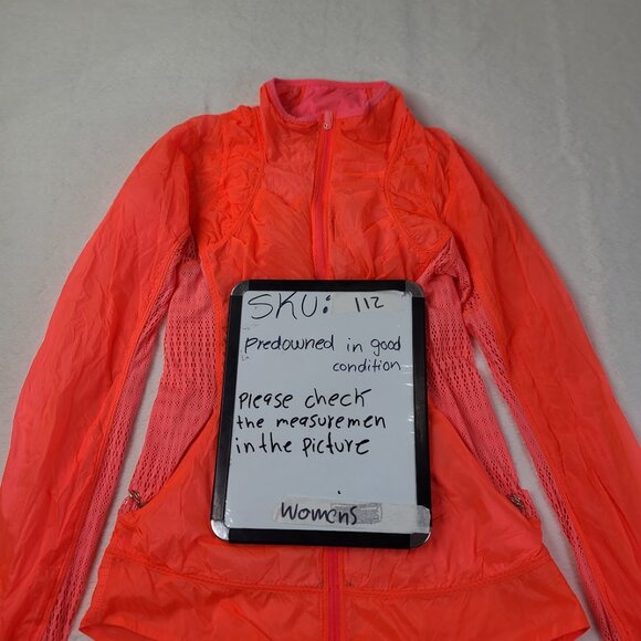 Lululemon Women's Neon Pink Nothing To Hide Mesh Run Performance Jacket Size 4 - Picture 7 of 7